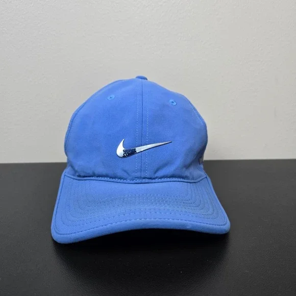Nike Hat Cap Mens Strap Back Blue VRS RZN Swoosh Logo Performance Golf Golfing - Picture 1 of 9